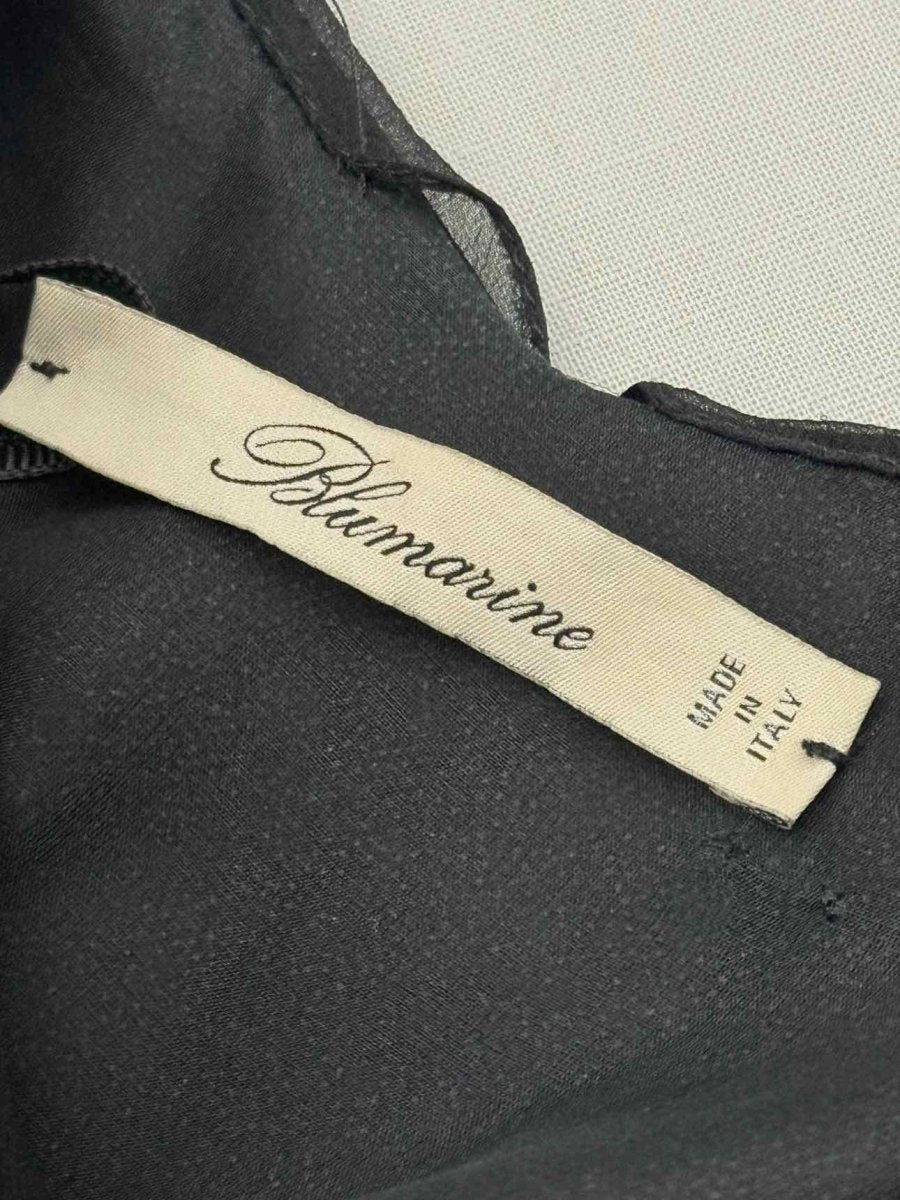 Pre-loved BLUMARINE Black Ruched Size US 8 Long Dress at Reems Closet