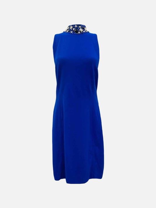 Pre - loved BLUMARINE Blue Knee Length Bodycon Dress at Reems Closet