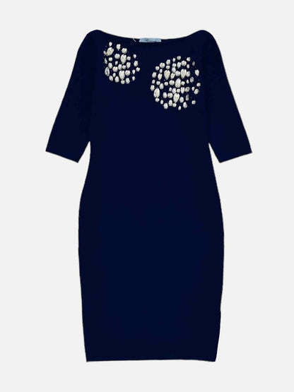 Pre - loved BLUMARINE Bodycon Blue Size US 4 Short Dress at Reems Closet