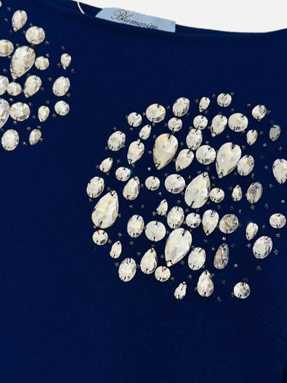 Pre - loved BLUMARINE Bodycon Blue Size US 4 Short Dress at Reems Closet