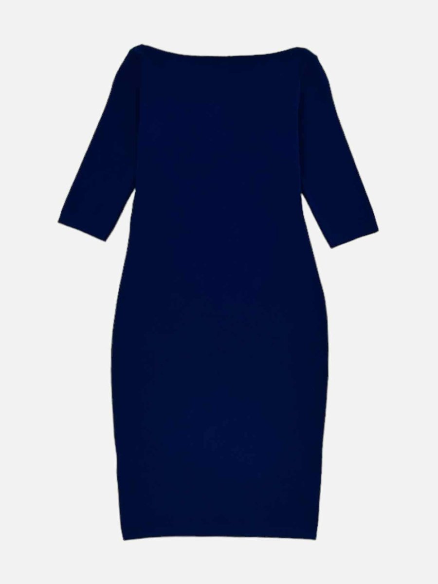 Pre - loved BLUMARINE Bodycon Blue Size US 4 Short Dress at Reems Closet