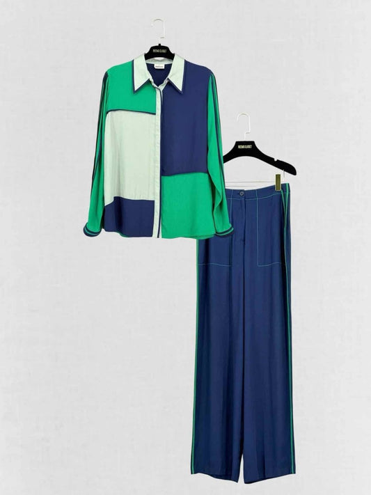 Pre - loved BODICE STUDIO Navy Blue & Green Size Large Outfit Set at Reems Closet