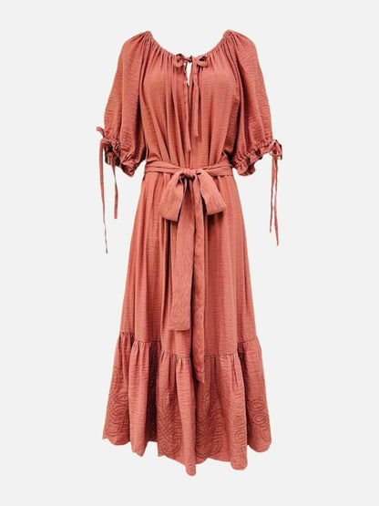 Pre - loved BOHOLOVES ELIF MISIRLI Coral Size US 6 Long Dress at Reems Closet