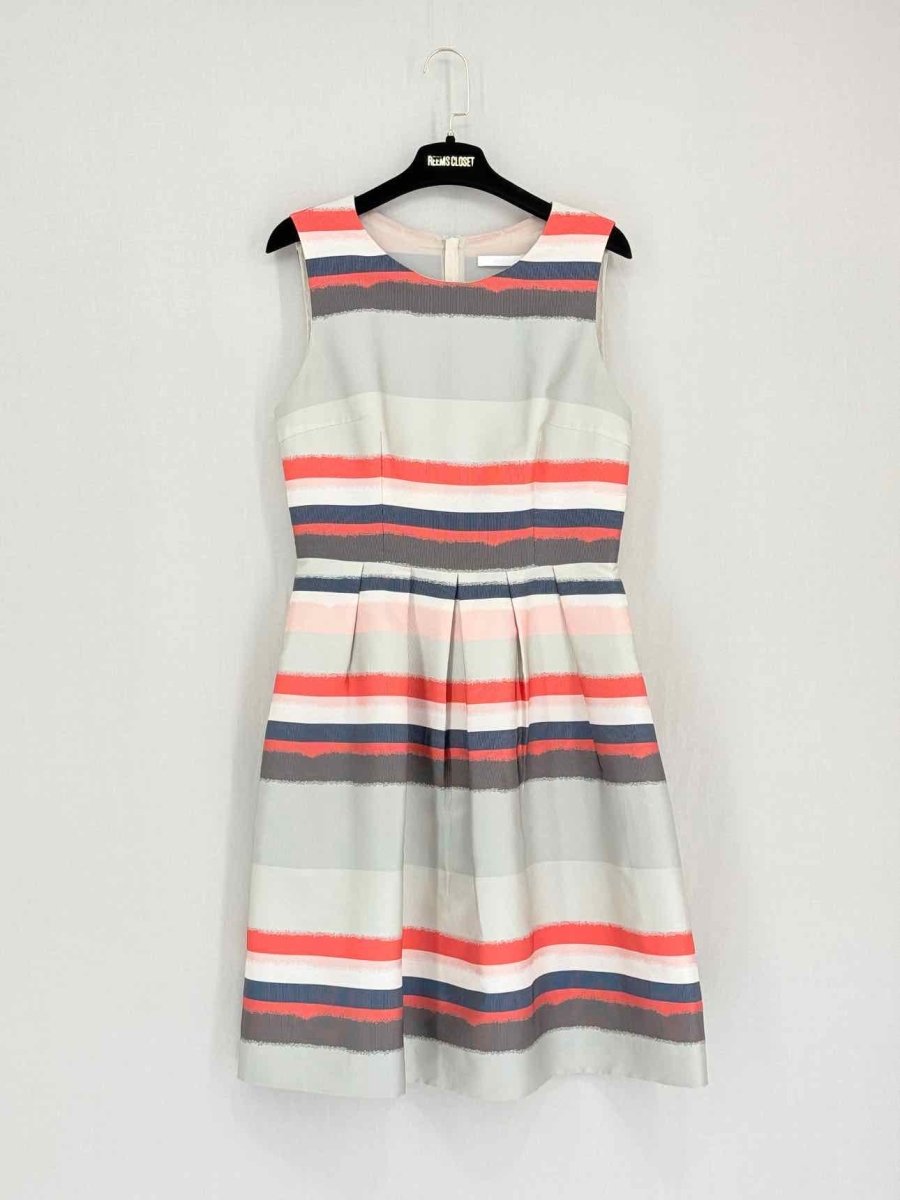 Pre-loved BOSS Beige Multicolor Size US 4 Knee Length Dress at Reems Closet