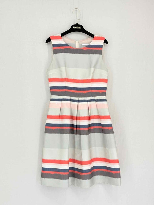 Pre-loved BOSS Beige Multicolor Size US 4 Knee Length Dress at Reems Closet