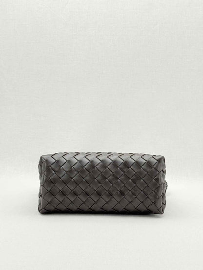 Pre - loved BOTTEGA VENETA Andiamo Brown Intrecciato Top Handle at Reems Closet