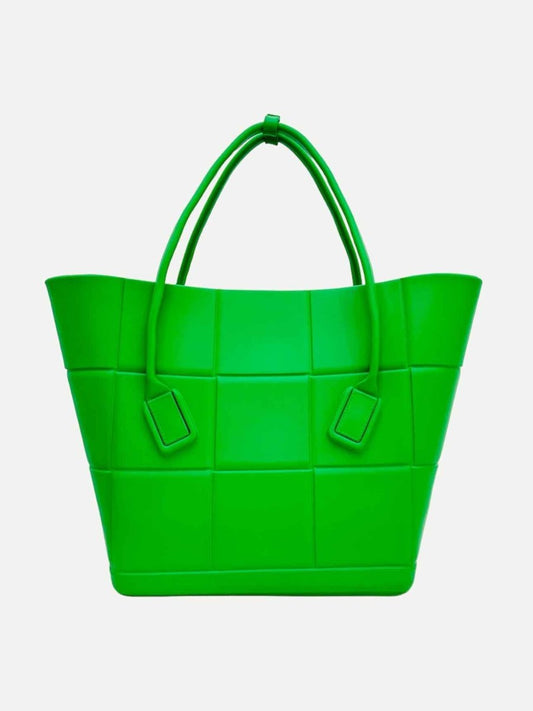 Pre-loved BOTTEGA VENETA Arco Shopping Green Tote Bag from Reems Closet