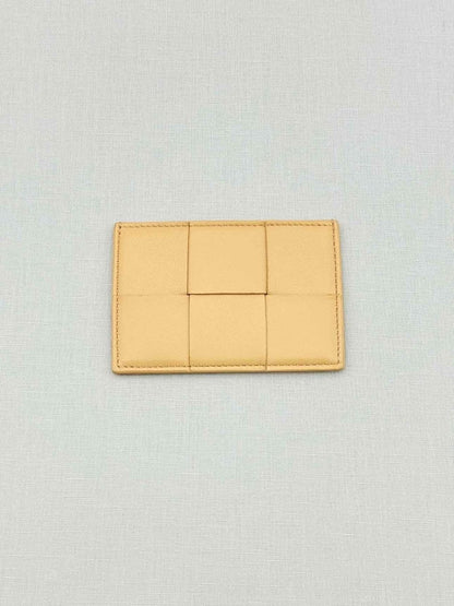Pre - loved BOTTEGA VENETA Beige Card Holder at Reems Closet