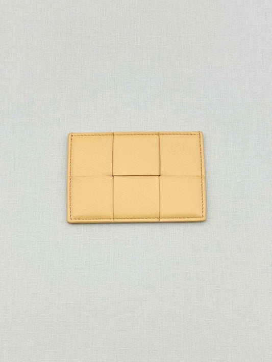 Pre - loved BOTTEGA VENETA Beige Card Holder at Reems Closet