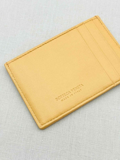 Pre - loved BOTTEGA VENETA Beige Card Holder at Reems Closet