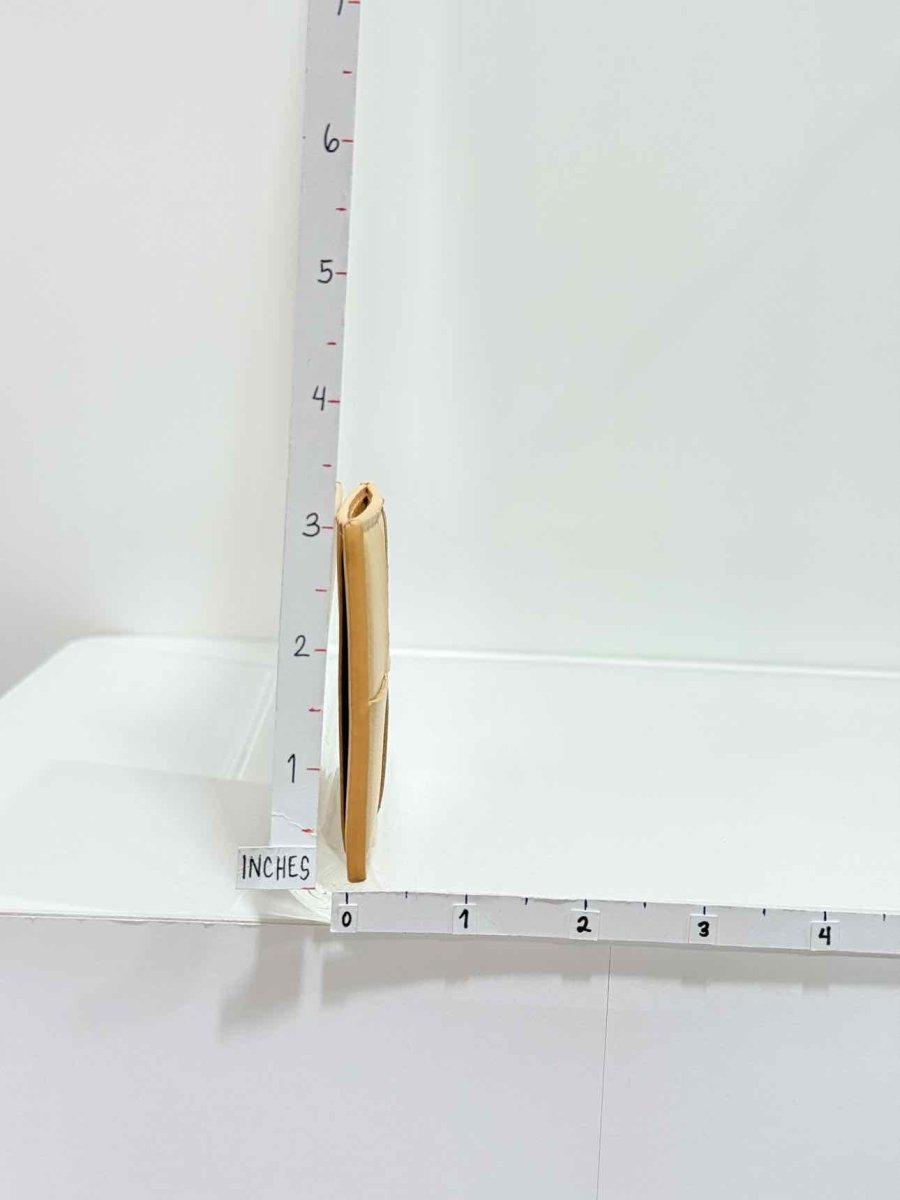 Pre - loved BOTTEGA VENETA Beige Card Holder at Reems Closet