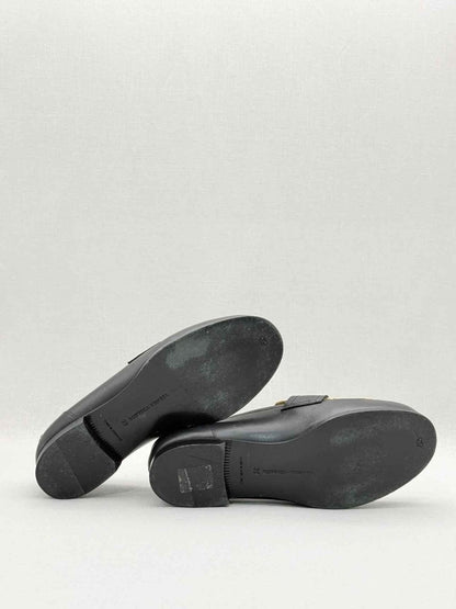 Pre-loved BOTTEGA VENETA Black & Beige Woven Size EU 39 Loafers at Reems Closet