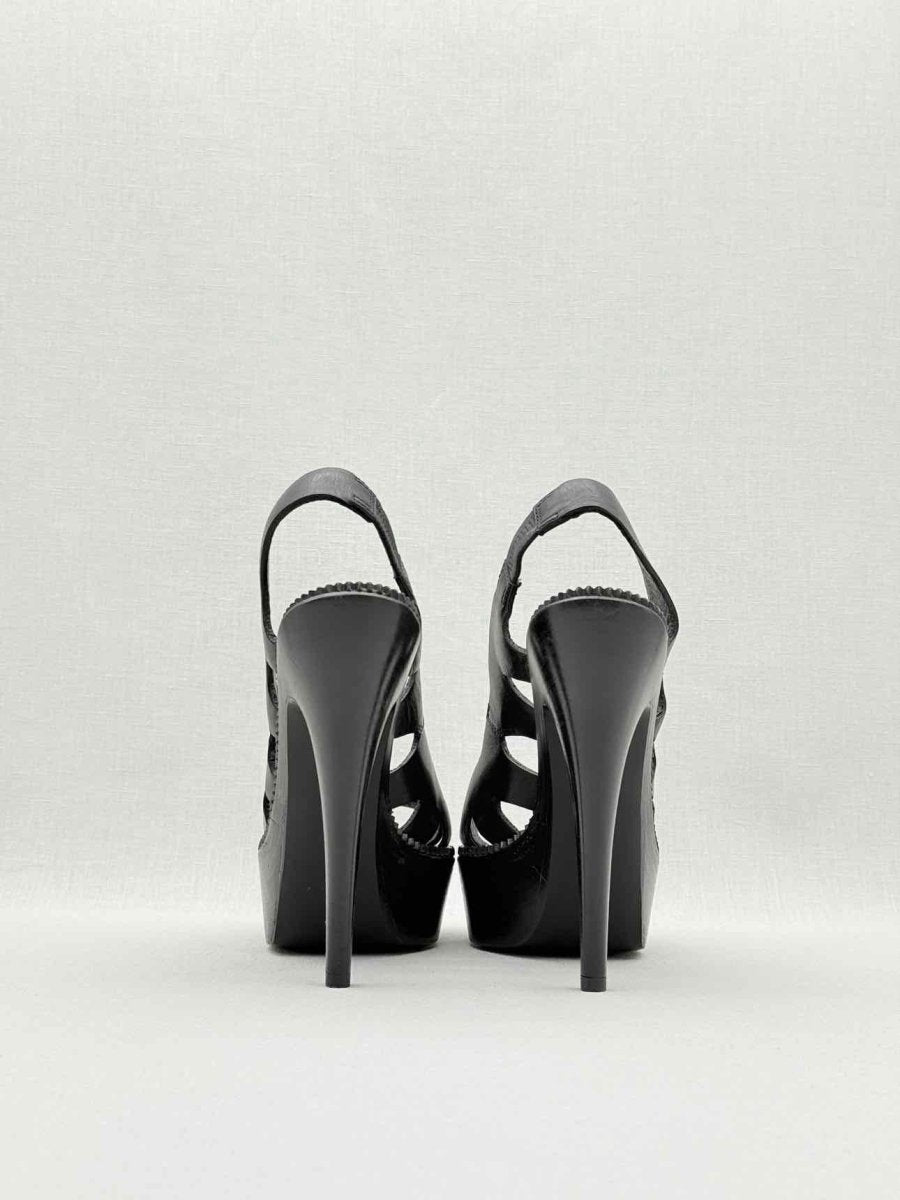 Pre - loved BOTTEGA VENETA Black Size EU 38.5 Slingbacks at Reems Closet