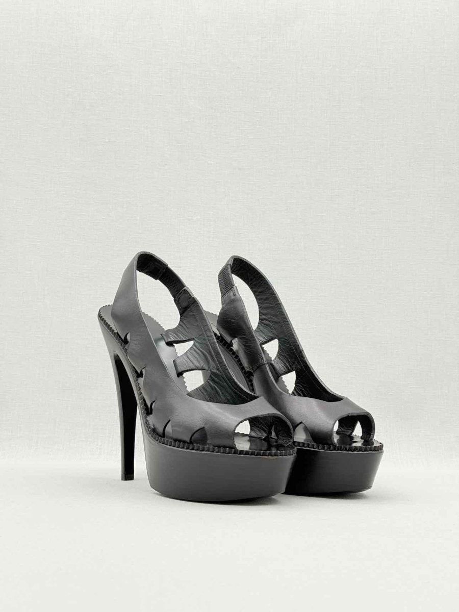 Pre - loved BOTTEGA VENETA Black Size EU 38.5 Slingbacks at Reems Closet