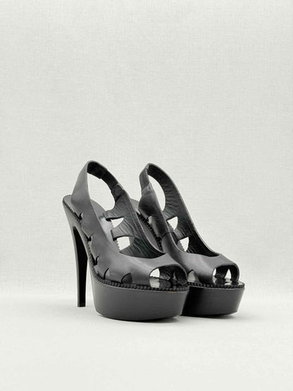 Pre - loved BOTTEGA VENETA Black Size EU 38.5 Slingbacks at Reems Closet