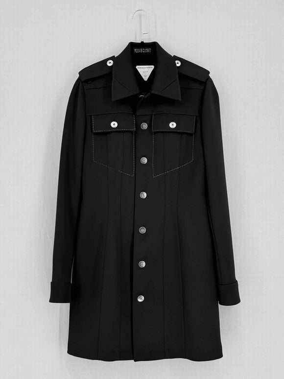 Pre - loved BOTTEGA VENETA Black Size US 6 Coat at Reems Closet