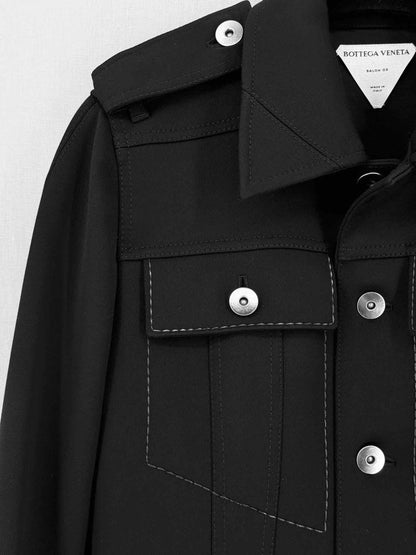 Pre - loved BOTTEGA VENETA Black Size US 6 Coat at Reems Closet