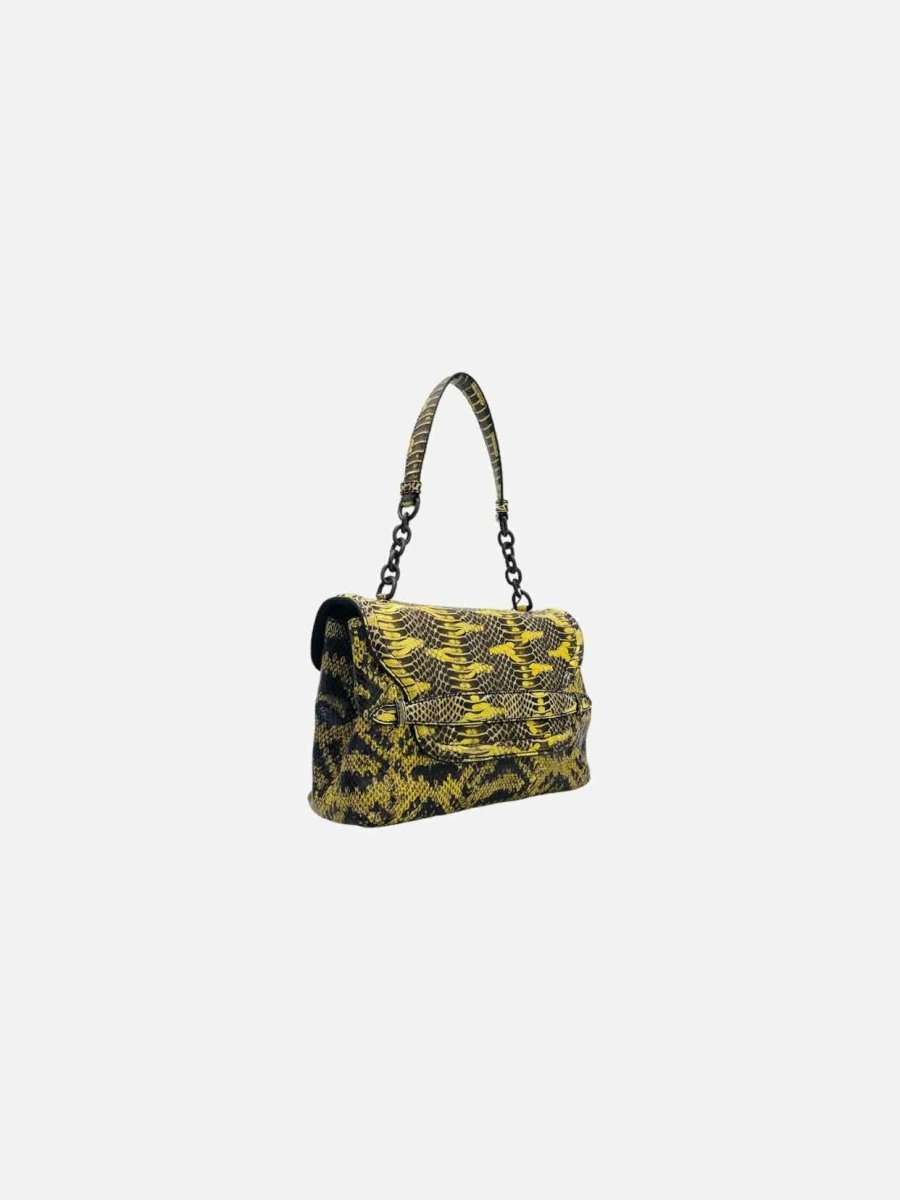 Pre-loved BOTTEGA VENETA Black & Yellow Shoulder Bag from Reems Closet