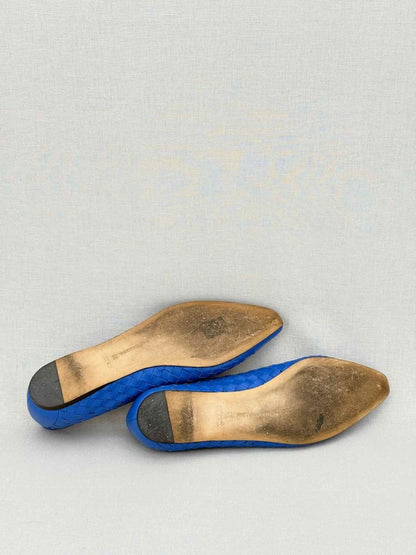 Pre - loved BOTTEGA VENETA Blue Intrecciato Size EU 39 Flats at Reems Closet