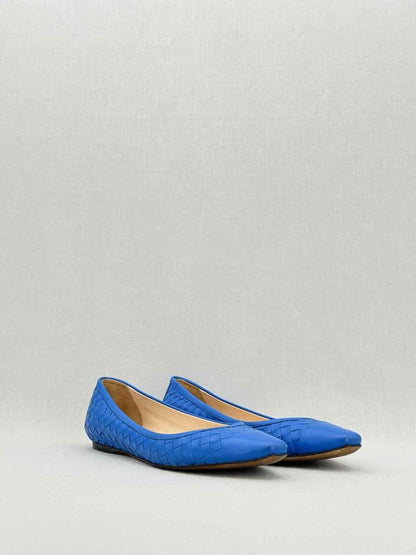 Pre - loved BOTTEGA VENETA Blue Intrecciato Size EU 39 Flats at Reems Closet
