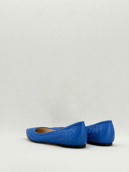 Pre - loved BOTTEGA VENETA Blue Intrecciato Size EU 39 Flats at Reems Closet