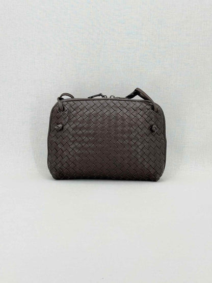 Pre - loved BOTTEGA VENETA Brown Latticing Crossbody at Reems Closet