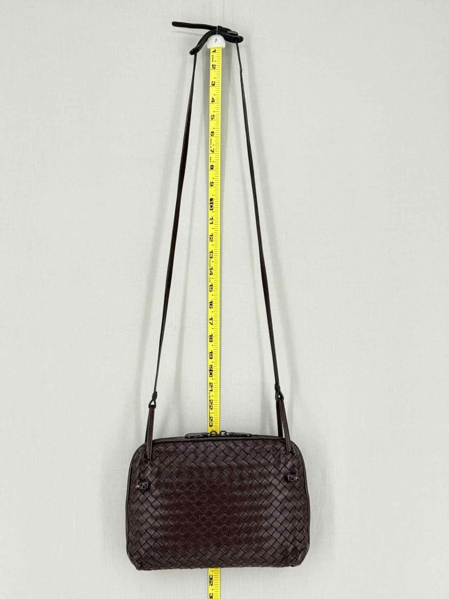 Pre - loved BOTTEGA VENETA Brown Latticing Crossbody at Reems Closet
