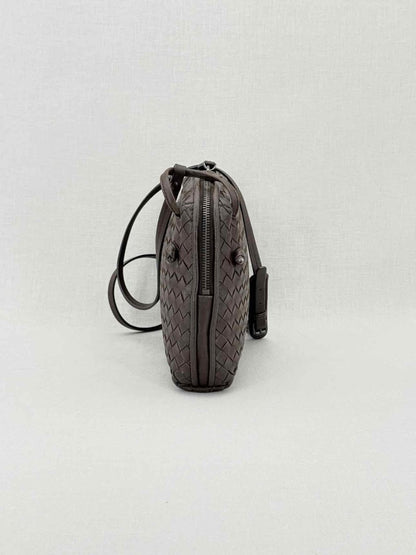 Pre - loved BOTTEGA VENETA Brown Latticing Crossbody at Reems Closet