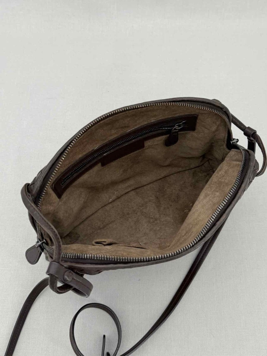 Pre - loved BOTTEGA VENETA Brown Latticing Crossbody at Reems Closet