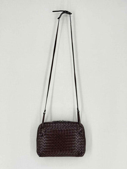 Pre - loved BOTTEGA VENETA Brown Latticing Crossbody at Reems Closet