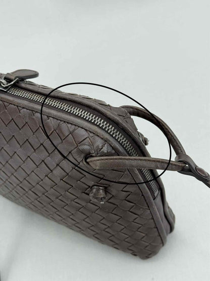 Pre - loved BOTTEGA VENETA Brown Latticing Crossbody at Reems Closet
