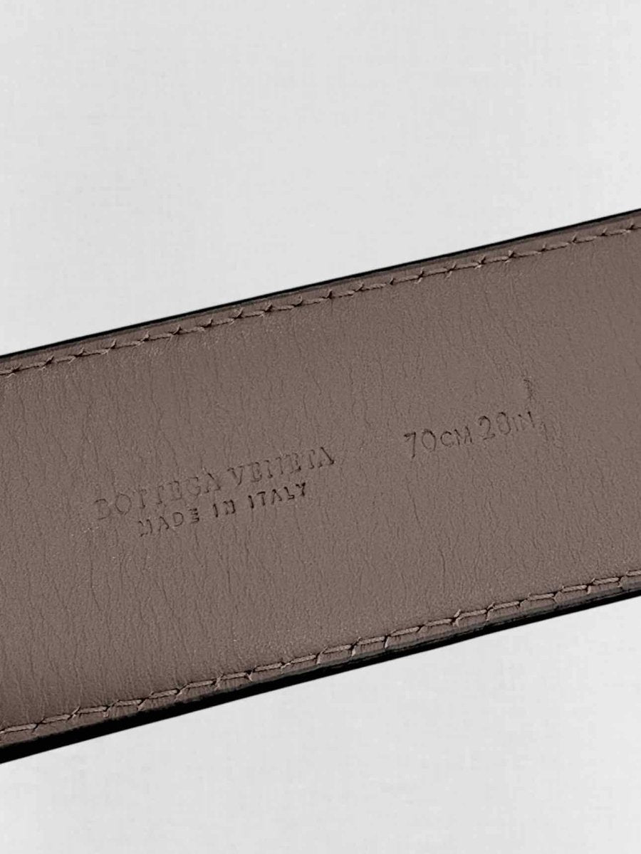 Pre - loved BOTTEGA VENETA Brown Snakeskin Belt at Reems Closet