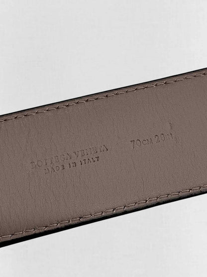 Pre - loved BOTTEGA VENETA Brown Snakeskin Belt at Reems Closet