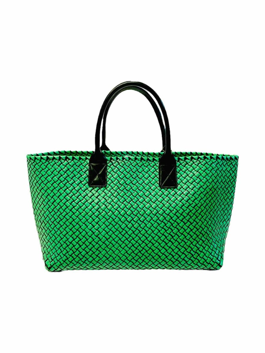 Pre - loved BOTTEGA VENETA CABAT Green Tote Bag at Reems Closet