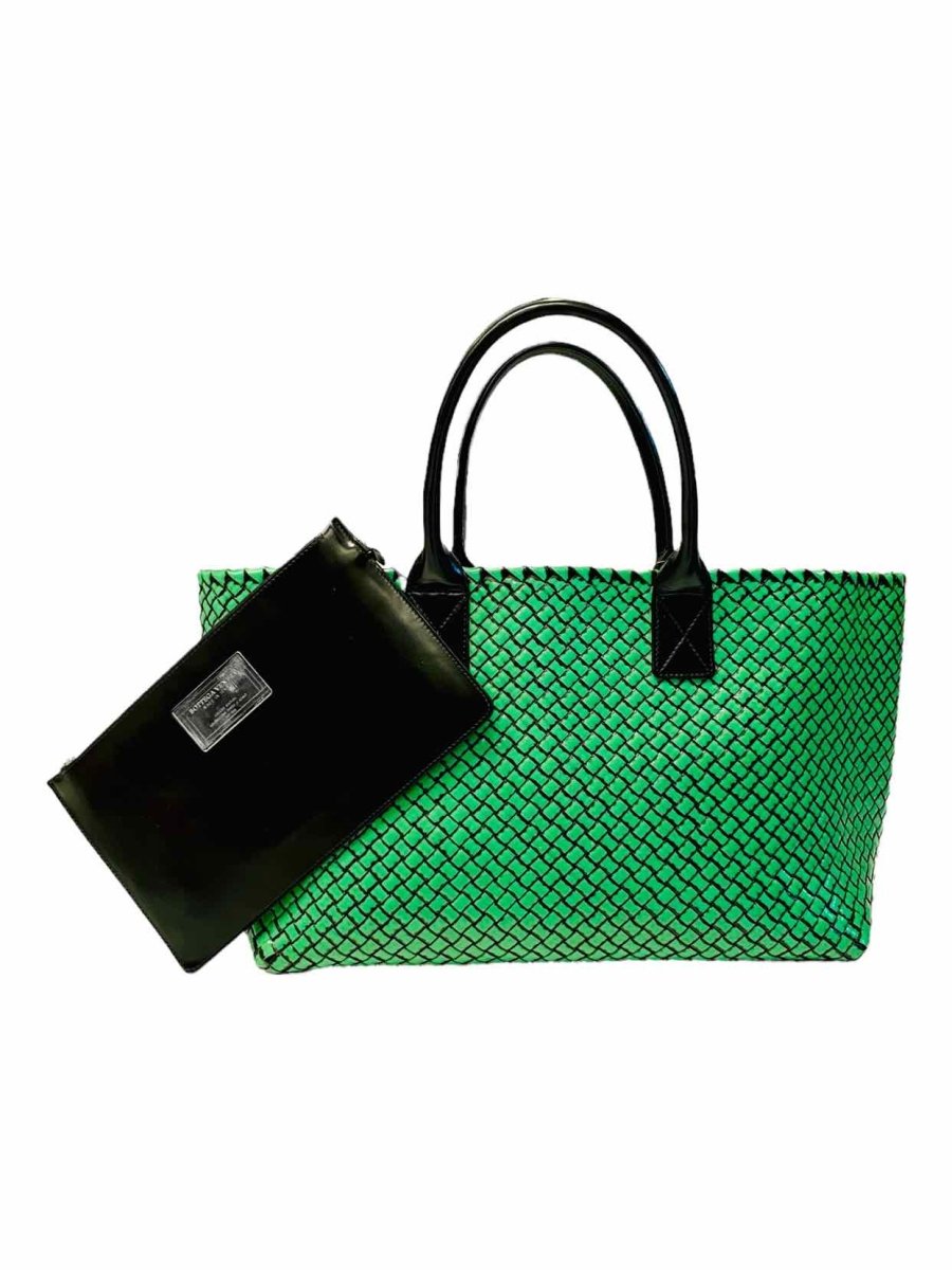 Pre - loved BOTTEGA VENETA CABAT Green Tote Bag at Reems Closet