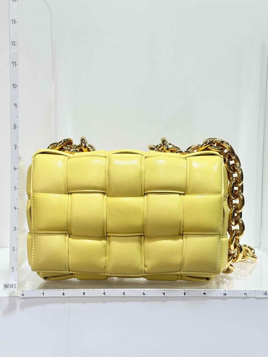 Pre - loved BOTTEGA VENETA Cassette Yellow Shoulder Bag at Reems Closet