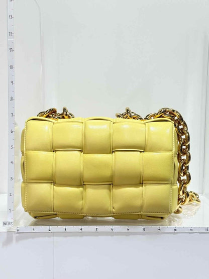 Pre - loved BOTTEGA VENETA Cassette Yellow Shoulder Bag at Reems Closet