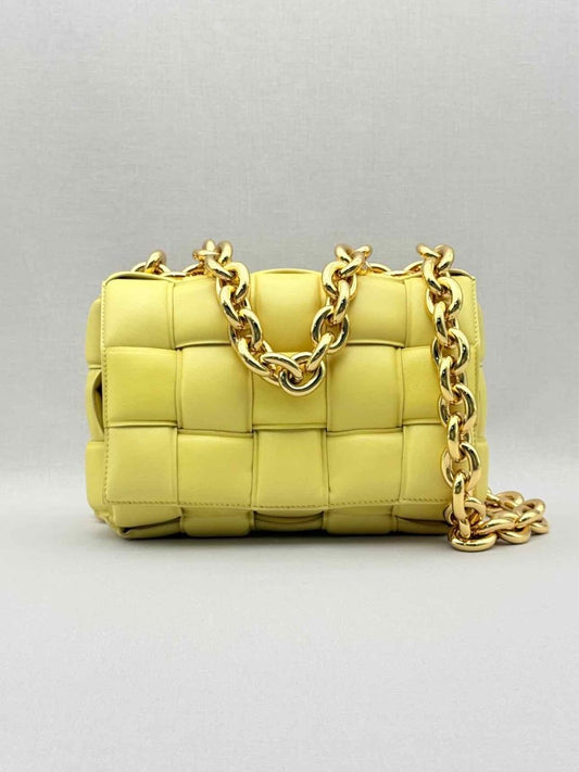 Pre - loved BOTTEGA VENETA Cassette Yellow Shoulder Bag at Reems Closet