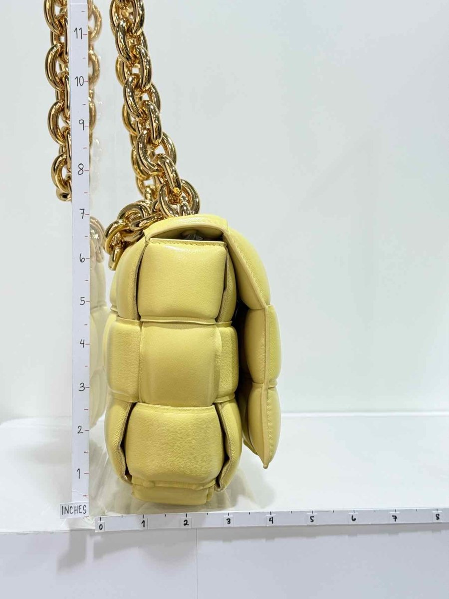 Pre - loved BOTTEGA VENETA Cassette Yellow Shoulder Bag at Reems Closet