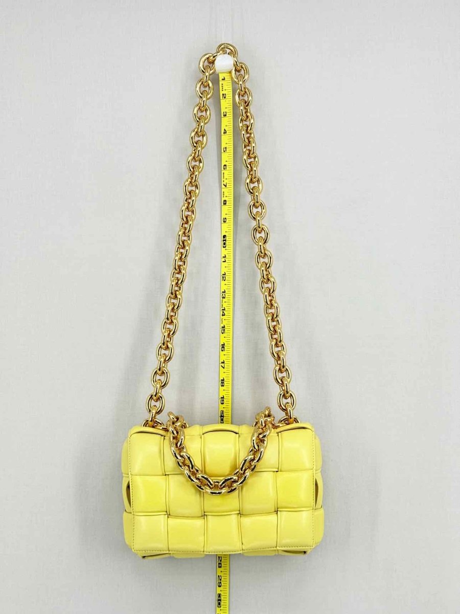 Pre - loved BOTTEGA VENETA Cassette Yellow Shoulder Bag at Reems Closet