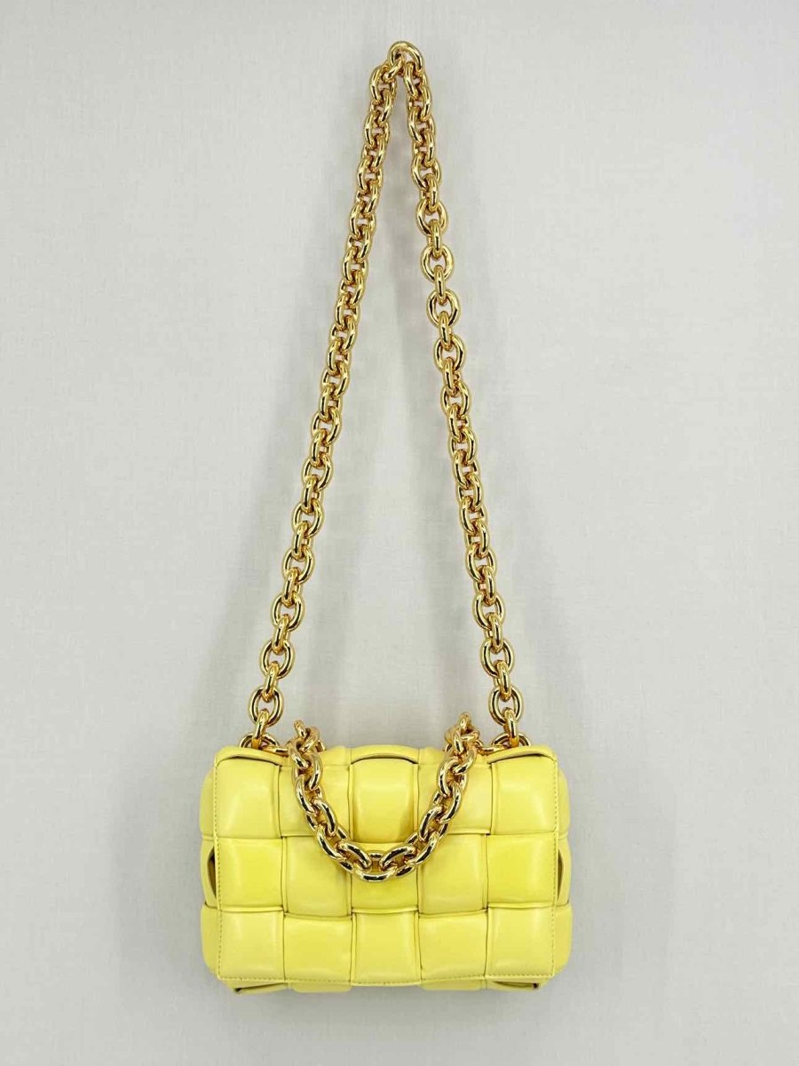 Pre - loved BOTTEGA VENETA Cassette Yellow Shoulder Bag at Reems Closet