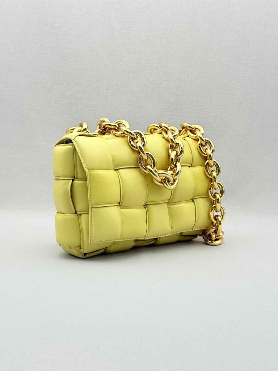 Pre - loved BOTTEGA VENETA Cassette Yellow Shoulder Bag at Reems Closet