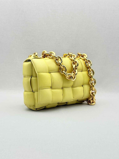 Pre - loved BOTTEGA VENETA Cassette Yellow Shoulder Bag at Reems Closet