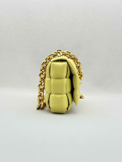 Pre - loved BOTTEGA VENETA Cassette Yellow Shoulder Bag at Reems Closet