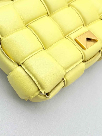 Pre - loved BOTTEGA VENETA Cassette Yellow Shoulder Bag at Reems Closet