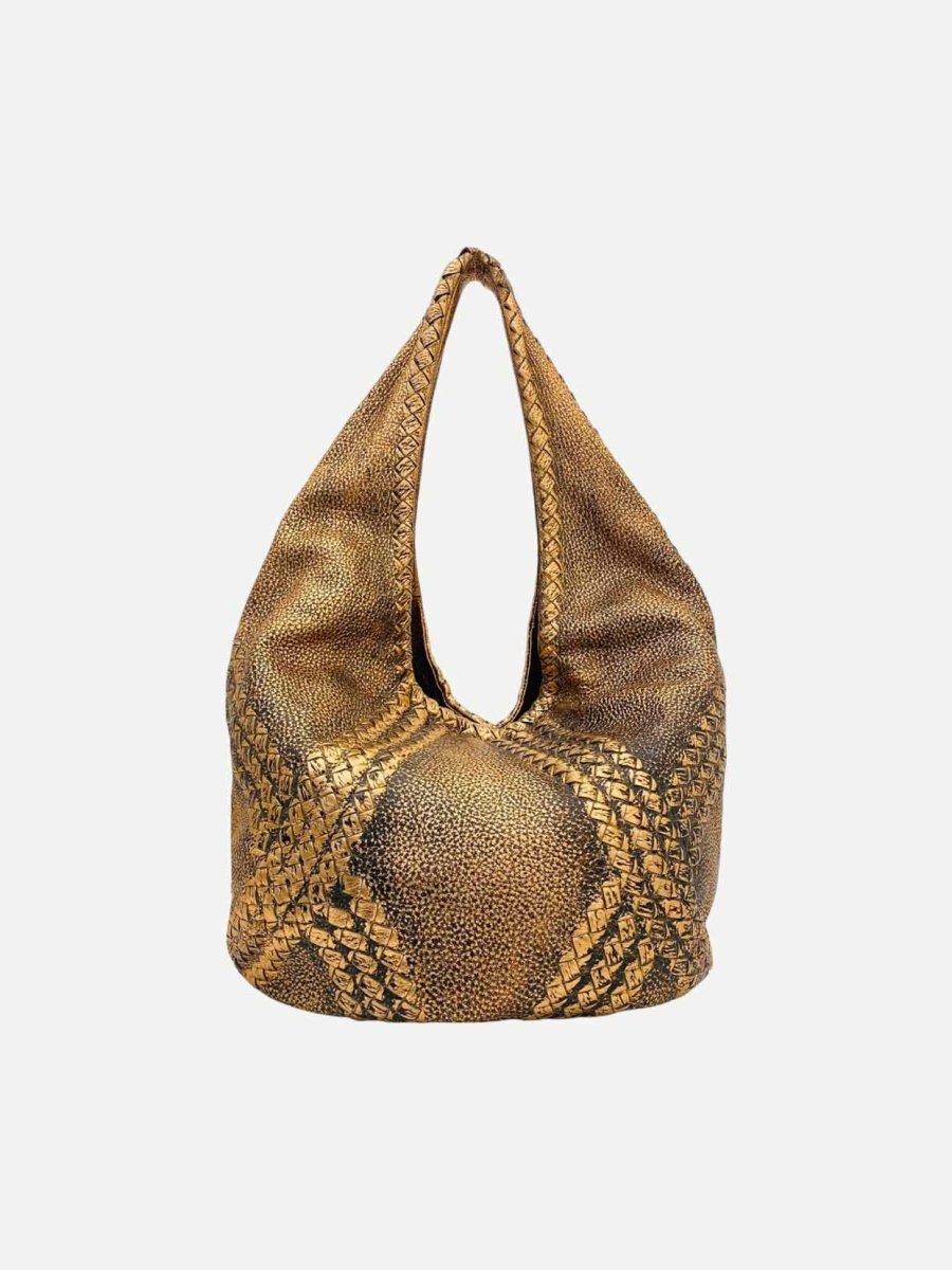 BOTTEGA VENETA Cervo Bronze Intrecciato Hobo bag