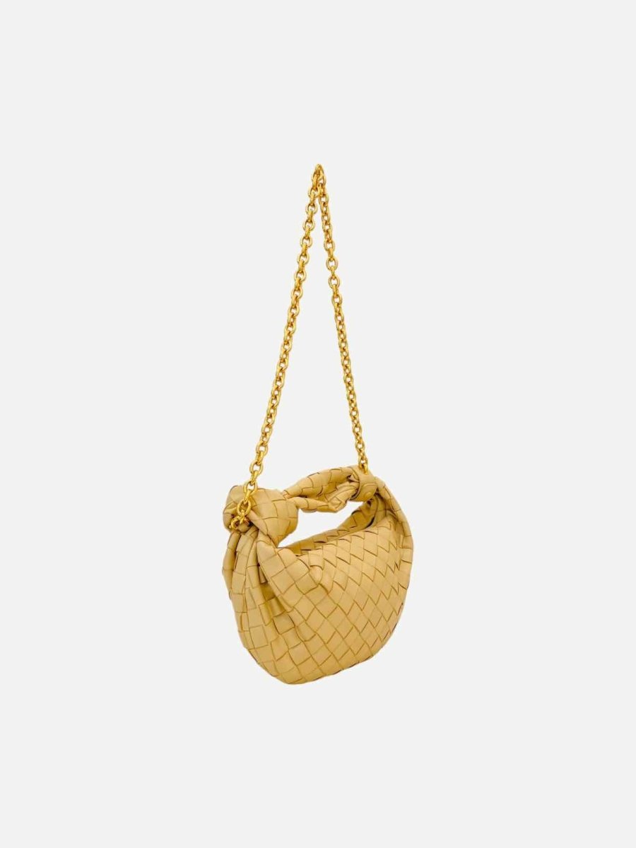 Pre - loved BOTTEGA VENETA Chain Jodie Beige Shoulder Bag at Reems Closet