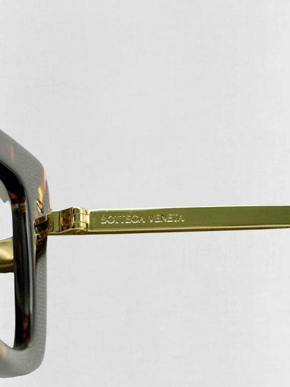 Pre-loved BOTTEGA VENETA Combi Brown & Gold Sunglasses at Reems Closet