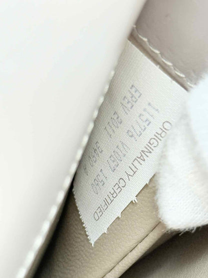 Pre - loved BOTTEGA VENETA Envelope Beige Clutch at Reems Closet