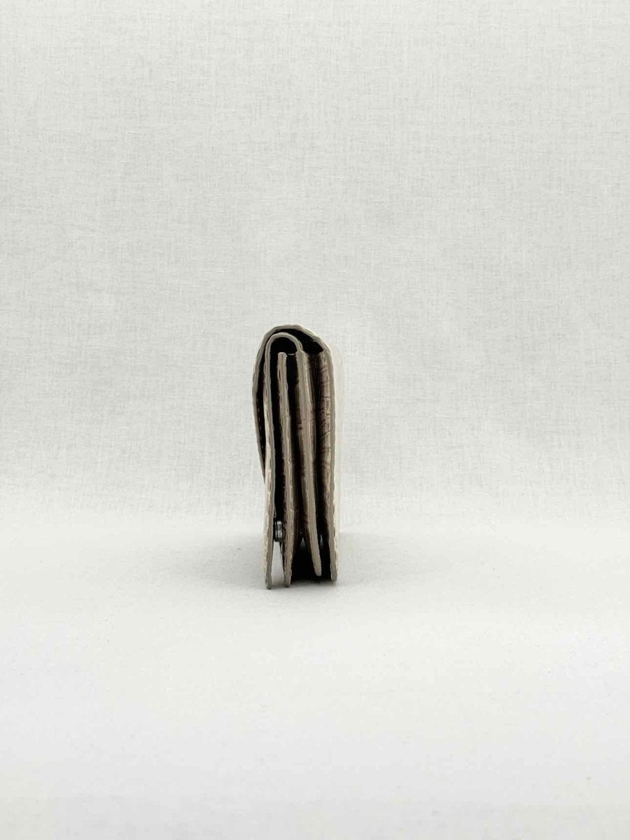 Pre - loved BOTTEGA VENETA Envelope Beige Clutch at Reems Closet